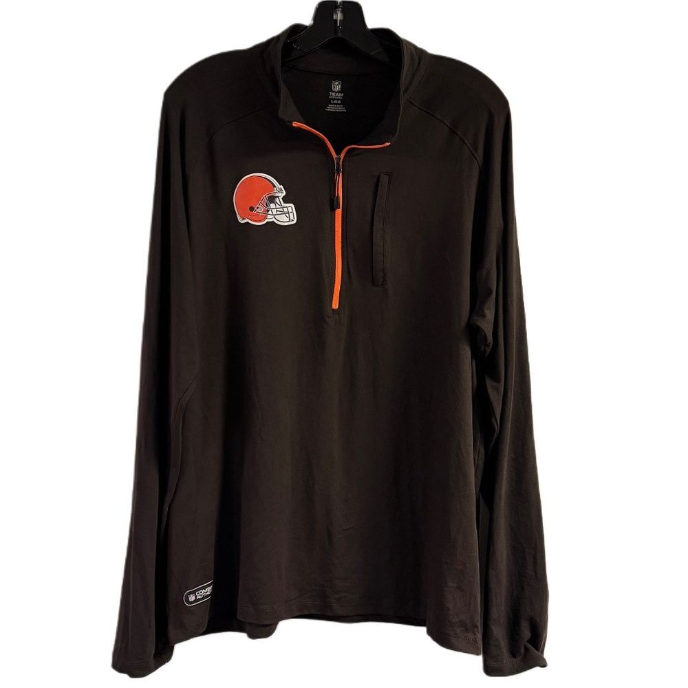 NFL Team Cleveland Browns Quarter Zip Soft Shirt Size L